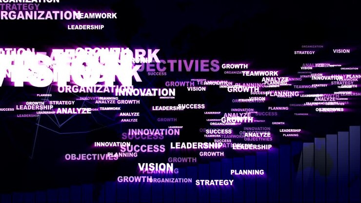 SUCCESS Text Keywords Animation, Rendering, Background, Loop