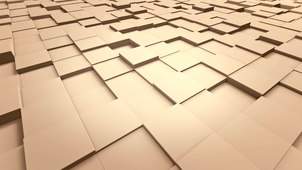Tiles Cubes Loop 4K Background -  Clean Warm Color - View 03