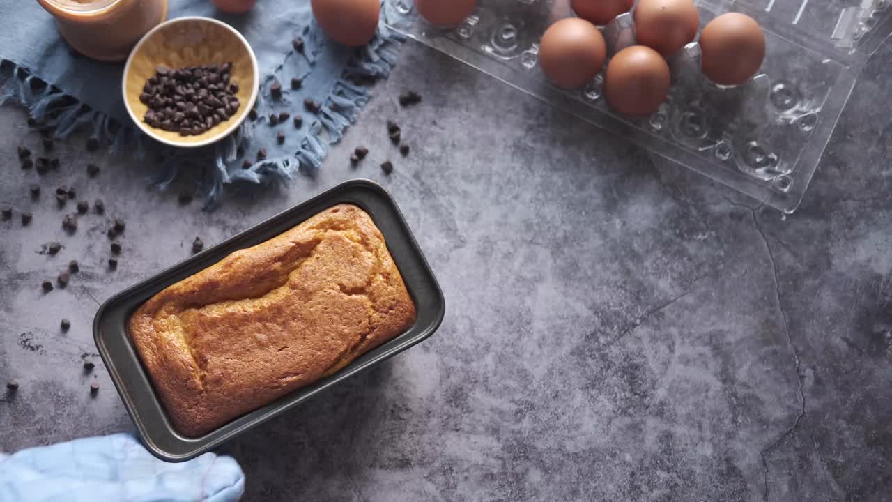 Baking a Chocolate Chip Loaf Cake
