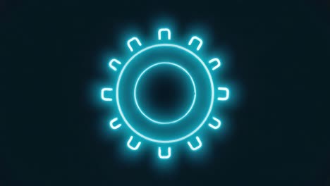 neon gear icon
