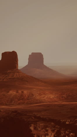 una impresionante vista del valle de los monumentos, arizona