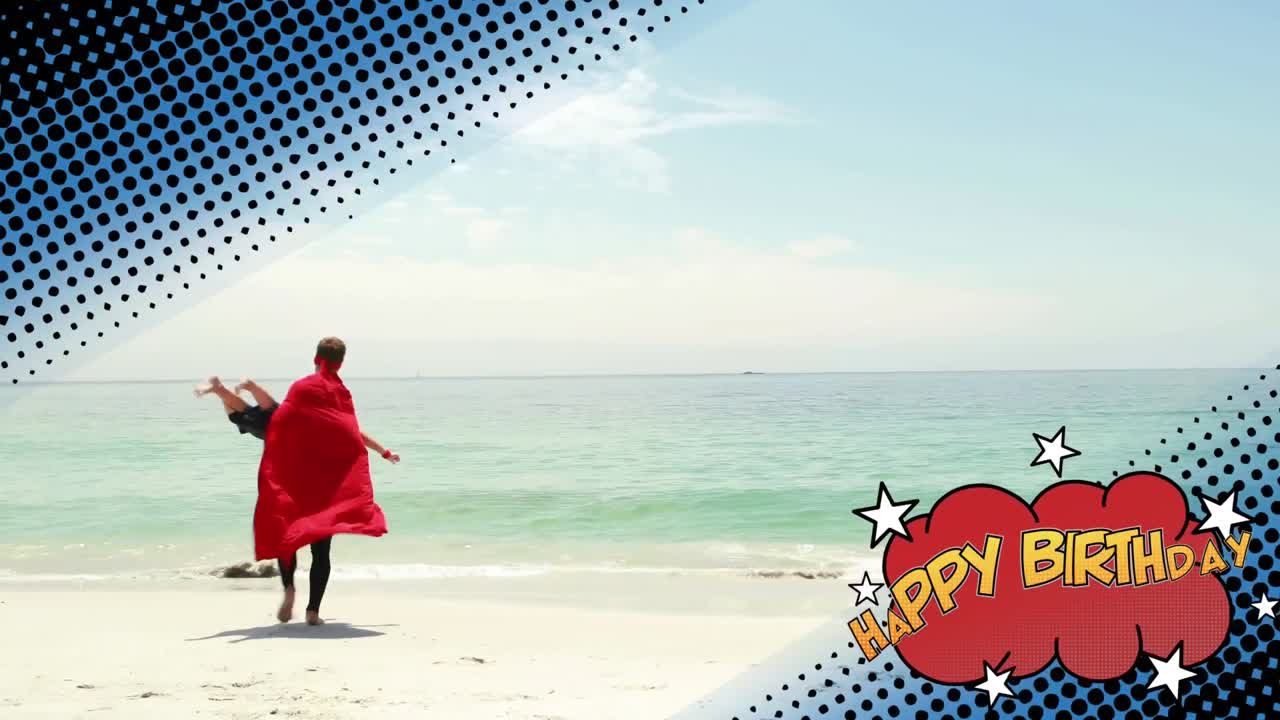 연설 거품에 쓴 생일 축하