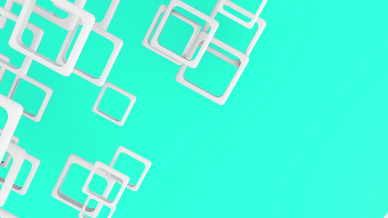 Abstract background 3d color squares shapes 4k animation. Looping footage.