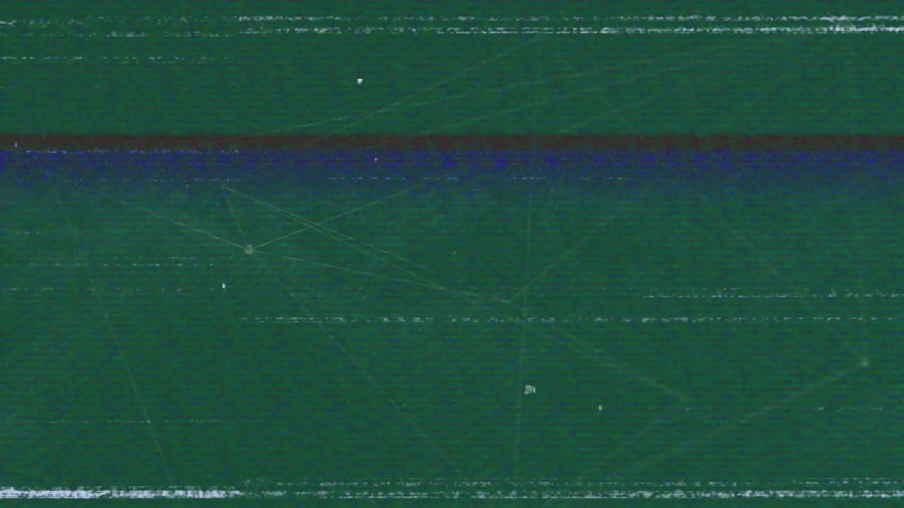 Animation of interference over network of connections on green background