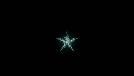 la estrella de navidad de cristal de hielo.