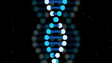 animation of dna strands on black background