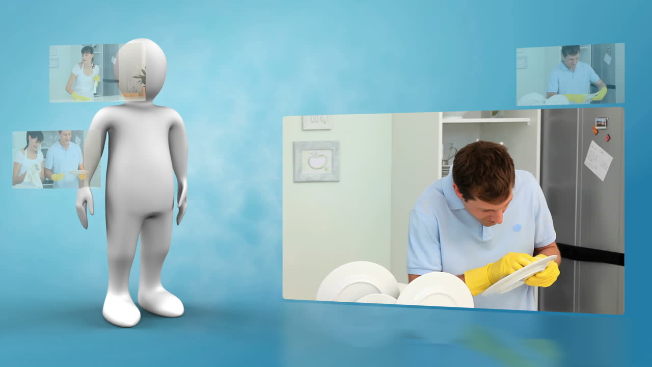 작은 로이 접시를 는 부부를 선보인다