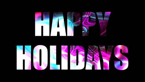 happy holidays shiny text, 3d render backdrop, computer generating, can be used for holidays festive design