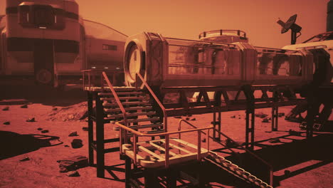 colonia de marte: hábitat futurista en el planeta rojo