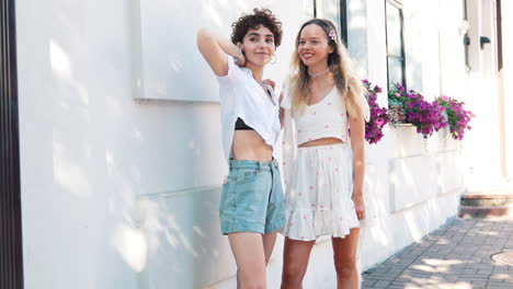 two friends enjoying a summer day