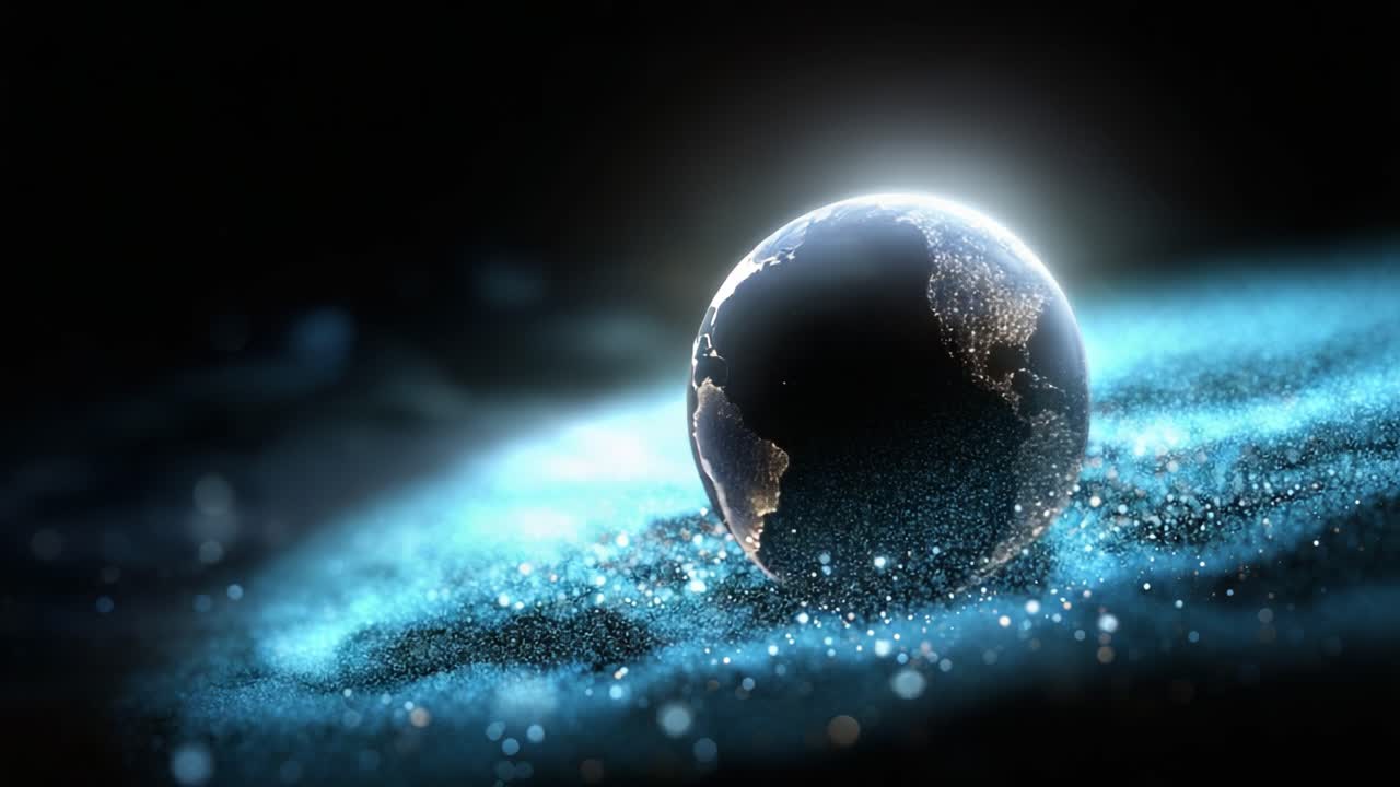 A Stunning View of Earth from Space Featuring Stars, Cosmic Dust, and Stunning Lights, Capturing the Beauty and Mystery of Our Planet in the Vast Universe