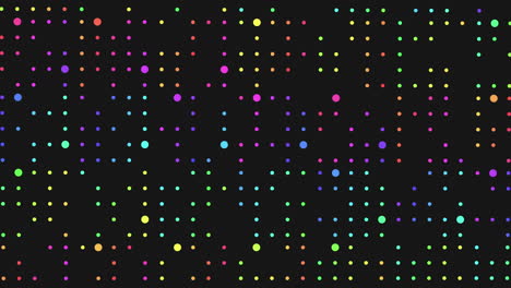 colored dot grid intricate pattern of vibrant dots on black background