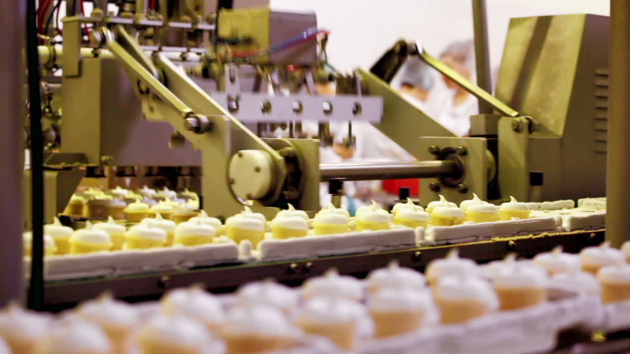 helado en la fábrica de alimentos