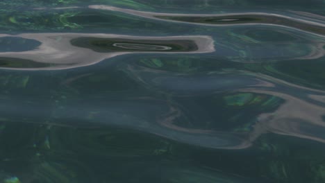 Slow-motion-shot-of-calm-ocean-in-shallow-water