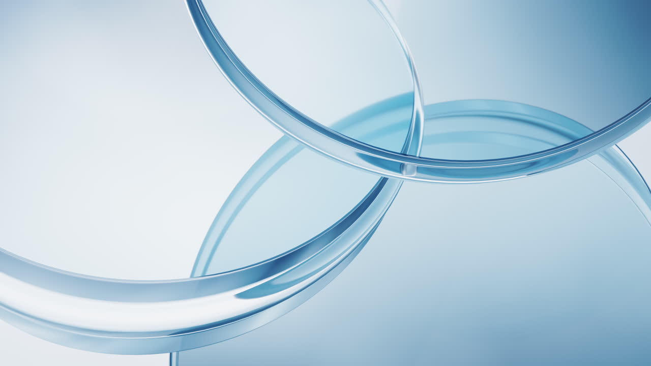Round glass geometry background, 3d rendering.
