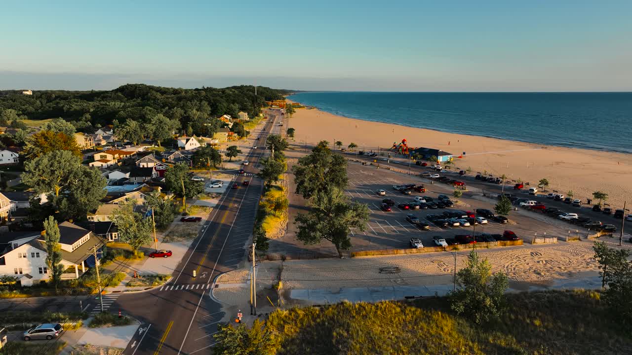 aire orientado al sur en la costa de michigan
