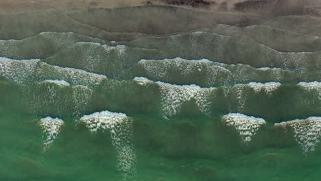 abstract wave sea beach on top view.