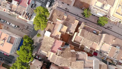 directly above residential area of palma de mallorca