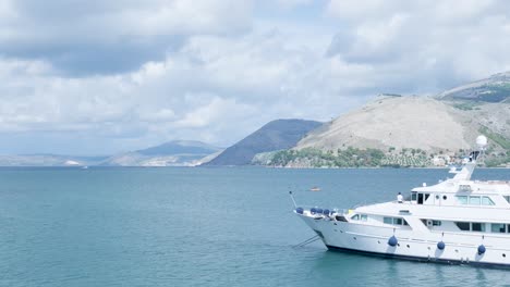 Luxury Yacht in a Coastal Bay