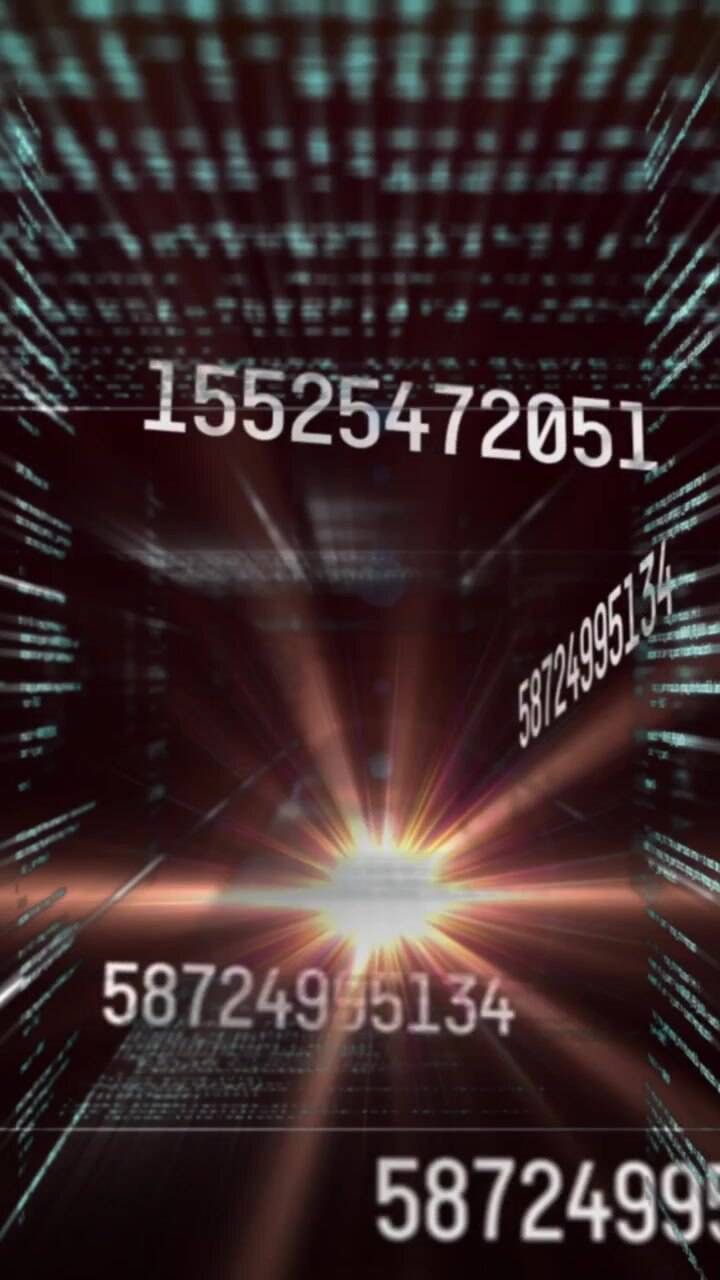 Animazione di numeri, elaborazione dati e rete di connessioni