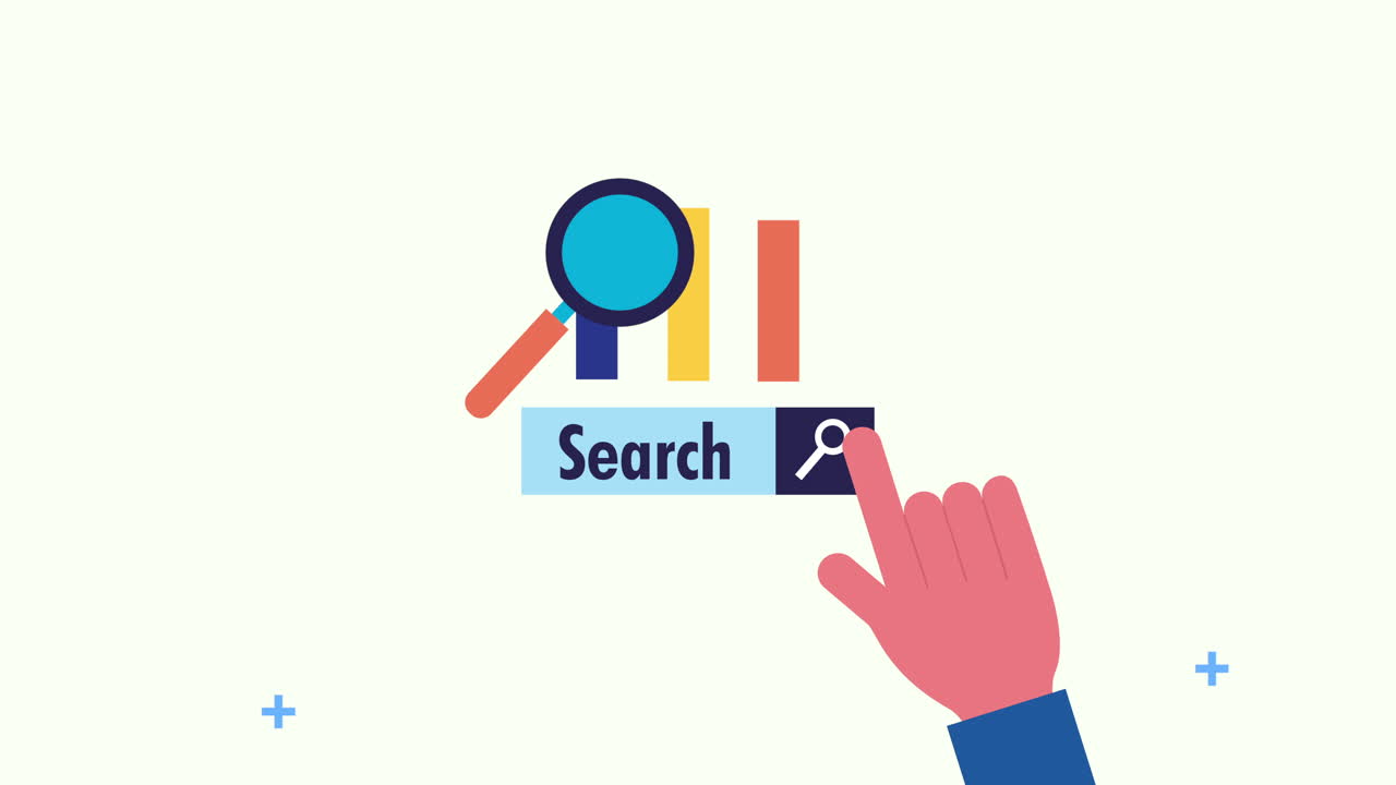 hand and magnifying glass search engine optimization