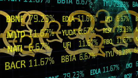 procesamiento de datos del mercado de valores contra el símbolo de la moneda de la libra esterlina