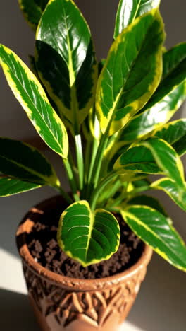 variegated plant in a pot