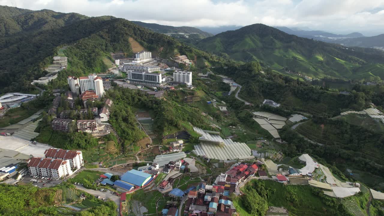 Quang cảnh tổng thể của Quận Brinchang trong khu vực Cao nguyên Cameron của Malaysia