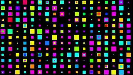 fondo geométrico simple con placas de colores en el plano parpadeando como luces de neón, bucle de animación suave en 4k. fondo colorido creativo. bucle vj.