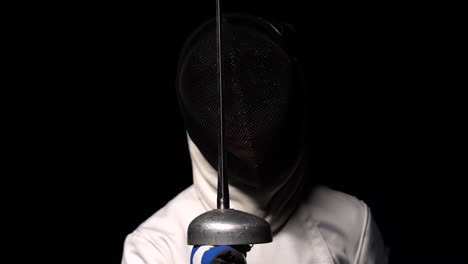 fencing athlete in action