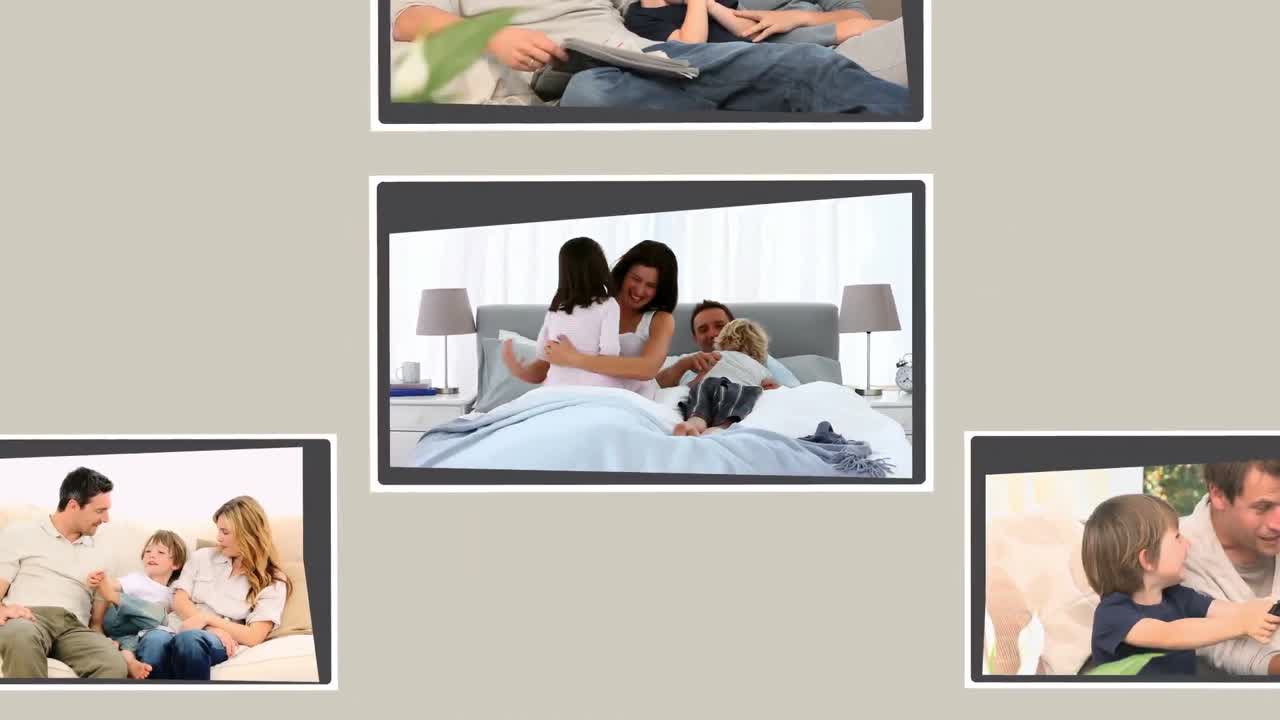 즐거운 가족 들 의 몽타지