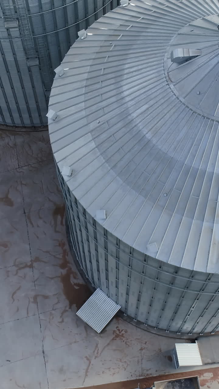 vista aérea de los silos de grano