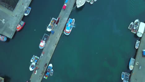 4k aerial video of vilafranca do campo's pier