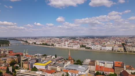 hungarian parliament on the danube riverbank