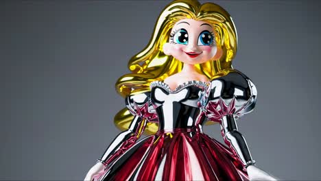 metallic princess doll