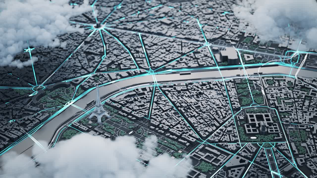 parís en miniatura desde el aire.