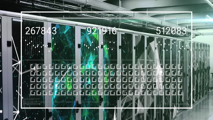 Networks and processing data over computer server room