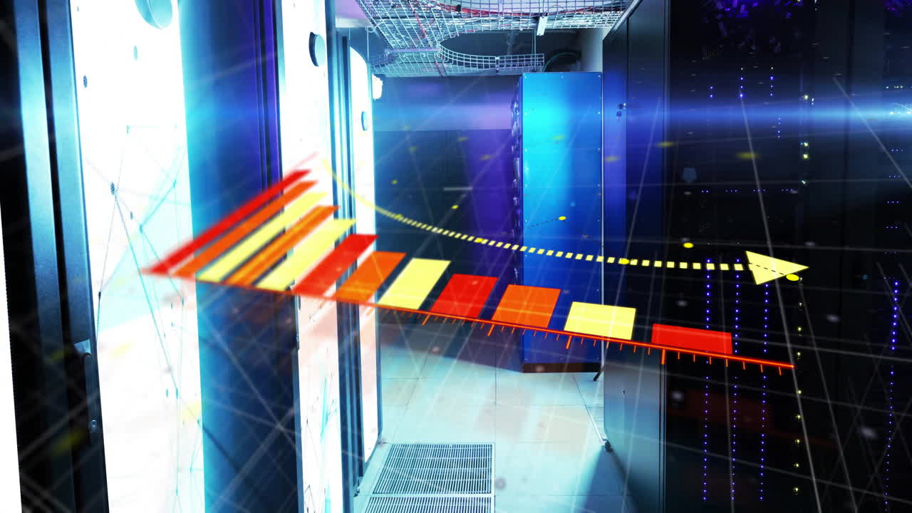 Animation of digital data processing over computer servers