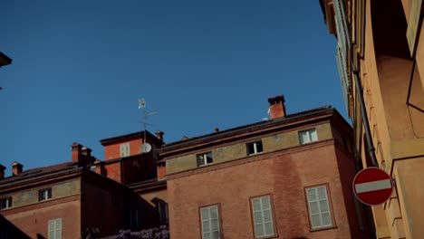 italian city street with historic buildings