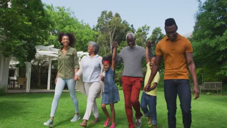 family spending time together in the garden