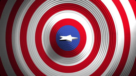 animación de círculos de la bandera de los estados unidos ondeando en un bucle sin costuras