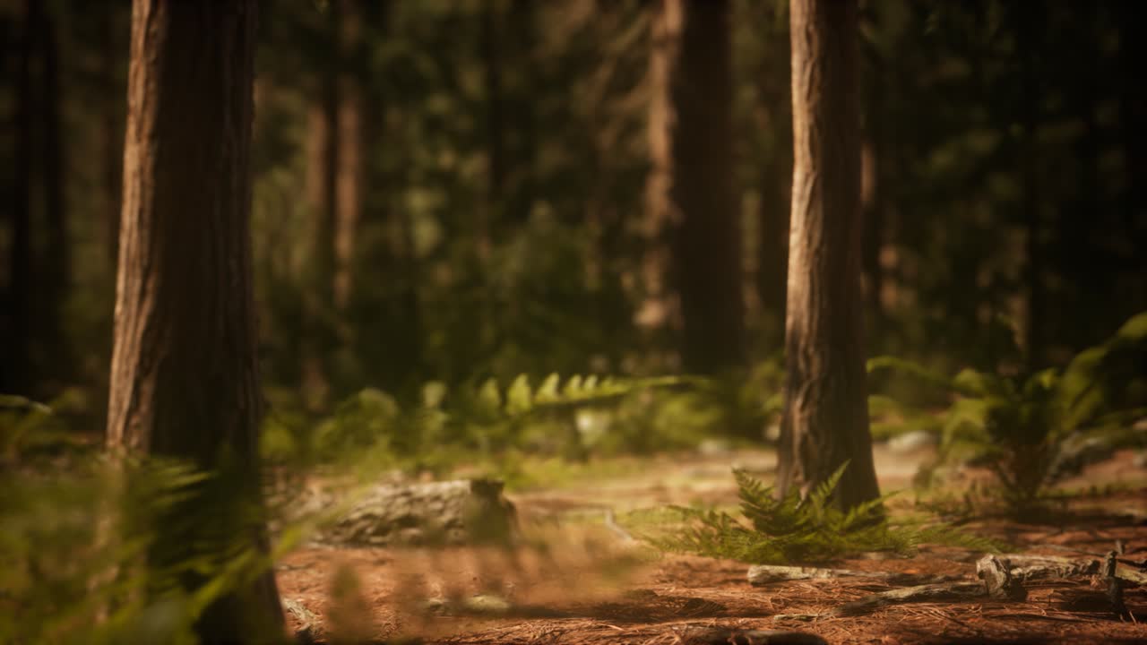 Early morning sunlight in the Sequoias of Mariposa Grove
