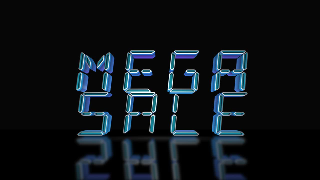 Cyber Monday Mega Sale 3D Text Looping Animation