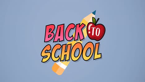 Animation-Von-Back-to-School-Texten-über-Schulsymbolen