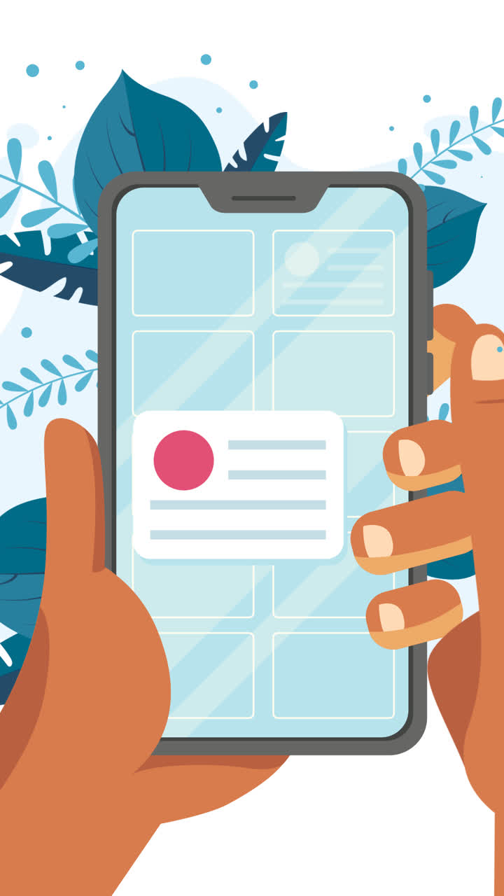 gráfico de movimiento de la reserva de citas con teléfono inteligente