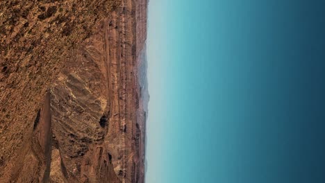 Aerial-Vertical-Shot-Fish-River-Canyon-in-Namibia,-Africa