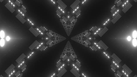 abstract glowing geometric tunnel