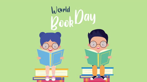 world book day celebration with little kids reading and lettering