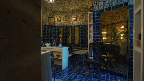 luxurious bathroom in château de pouzilhac