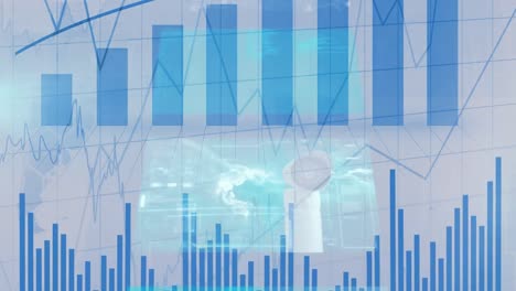 Animation of statistics and financial data processing over grid